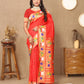 Lorenvalley Fashion Red Soft Paithani Silk Woven Design Rich Zari Meenakari Weaving Saree - Swadesiicart