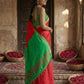 Anaita Red Cotton Printed Saree With Blouse