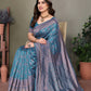 Vedant Vastram Litchi Silk Banarasi Silk Saree - Rama | Swadesiicart