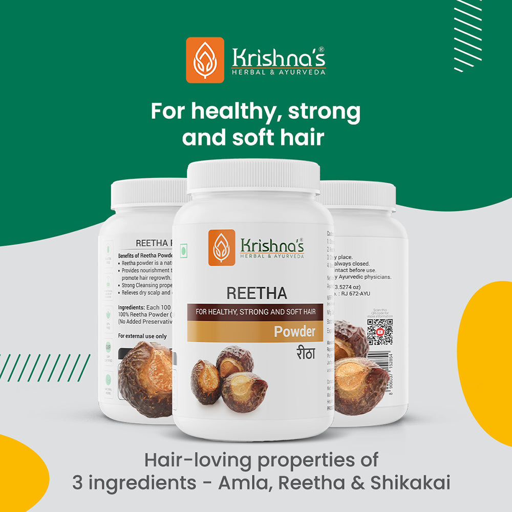 Krishna'S Herbal & Ayurveda Reetha Powder | Swadesiicart