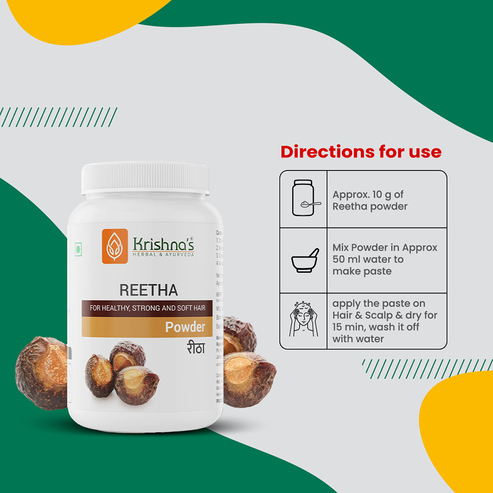 Krishna'S Herbal & Ayurveda Reetha Powder | Swadesiicart