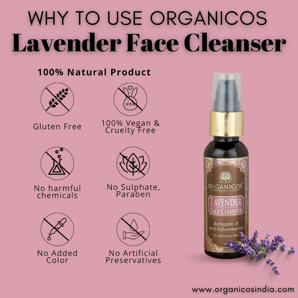 Organicos Lavender Face Cleanser - Swadesiicart