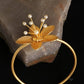 Mominos Fashion Johar Kamal Matt Golden Flower Bracelet