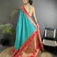 Joban Fashion Sea Green Banarasi Soft Silk Woven Butti Saree | Swadesiicart