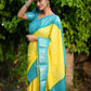 DEIANA'S Beautiful Designer Golden zari Soft Lichi Silk Saree - Yellow - Swadesiicart