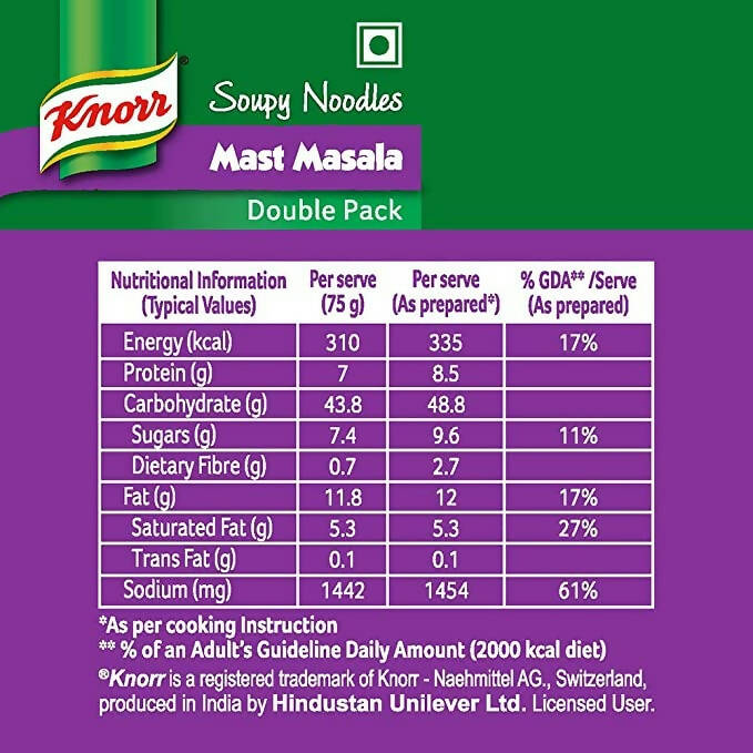 Knorr Soupy Noodles Mast Masala - Swadesiicart