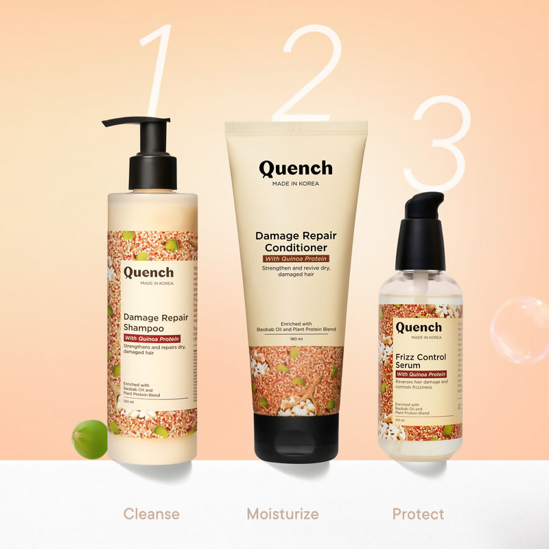 Quench Frizz Control Hair Serum | Swadesiicart