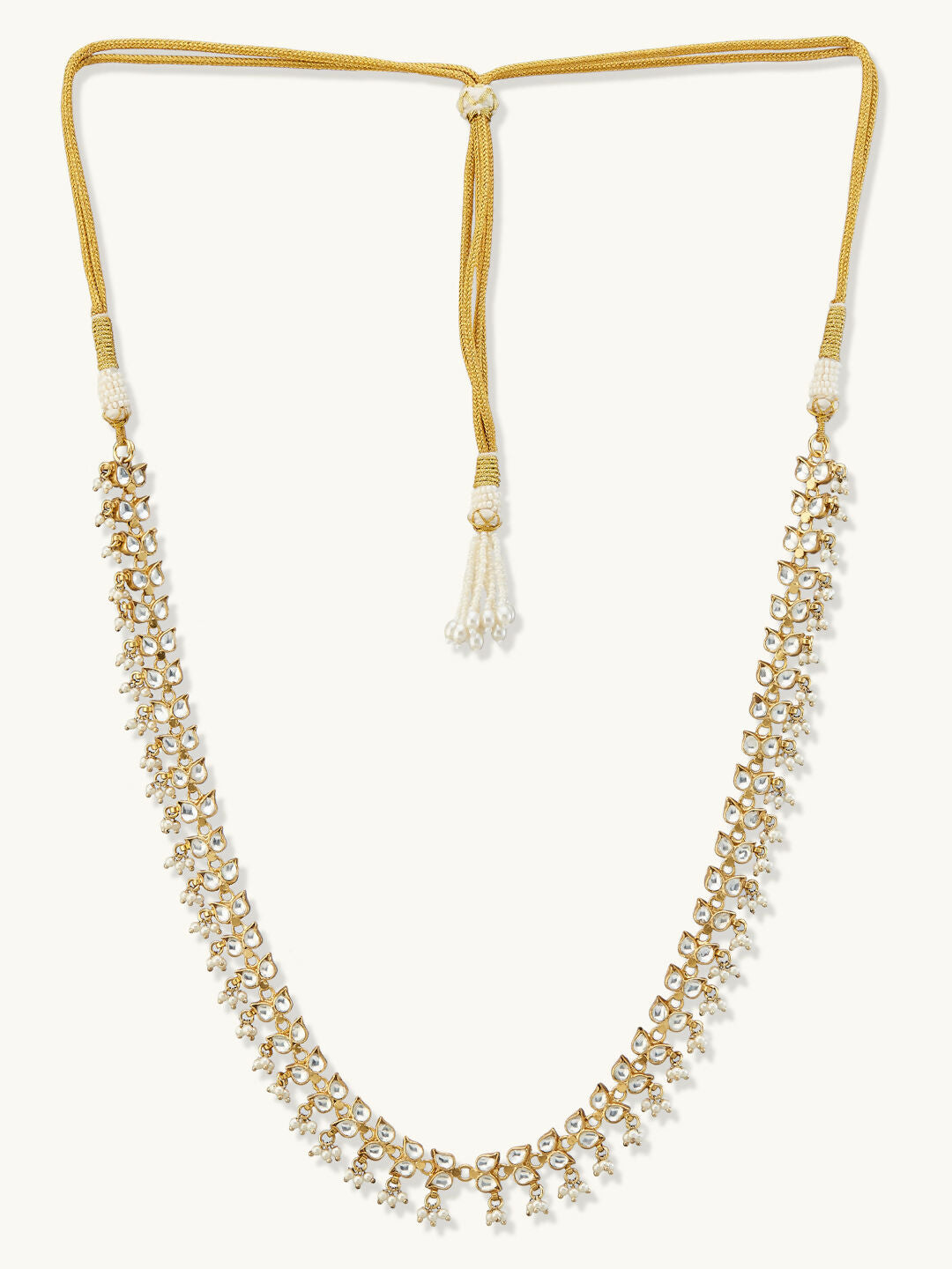 Nuyug 22K Gold-Plated Kundan & Pearl Studded Matha Patti Head Jewellery | Swadesiicart