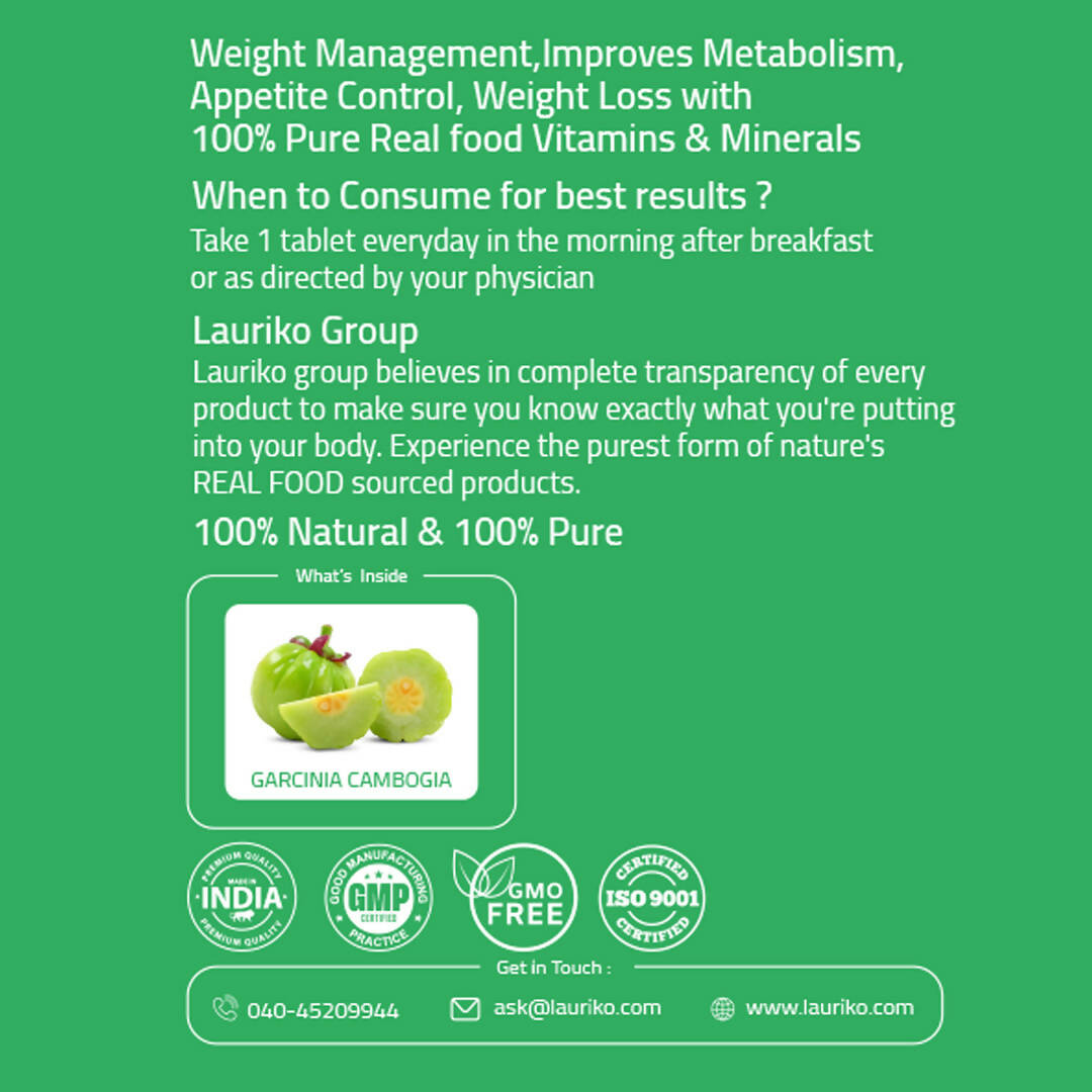 Laurik Garcinia Cambogia Tea Extract Tablets | Swadesiicart