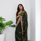 Vamsee Aaradhna Green Georgette Saree - Swadesiicart