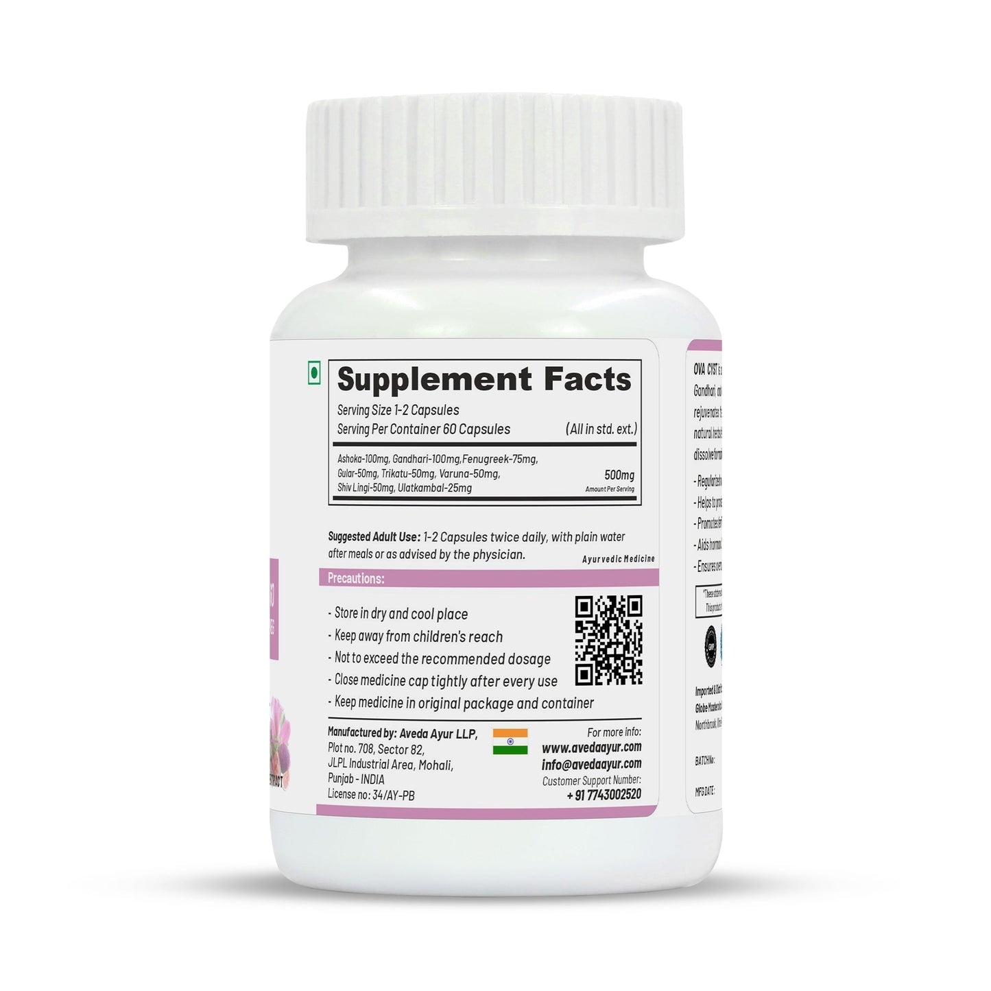 Life Aveda Premium Ova Cyst Capsules - Swadesiicart