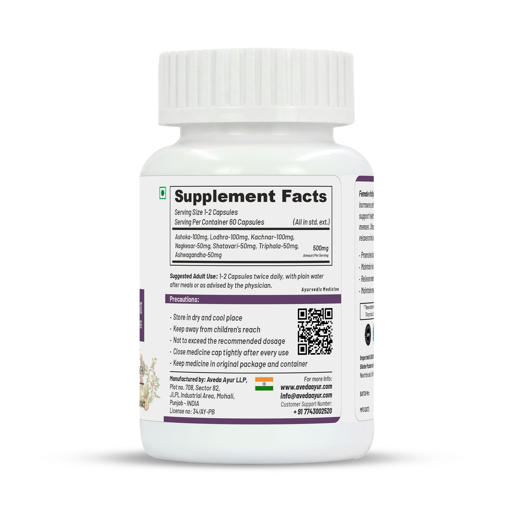 Life Aveda Premium Female Vitality Capsules - Swadesiicart