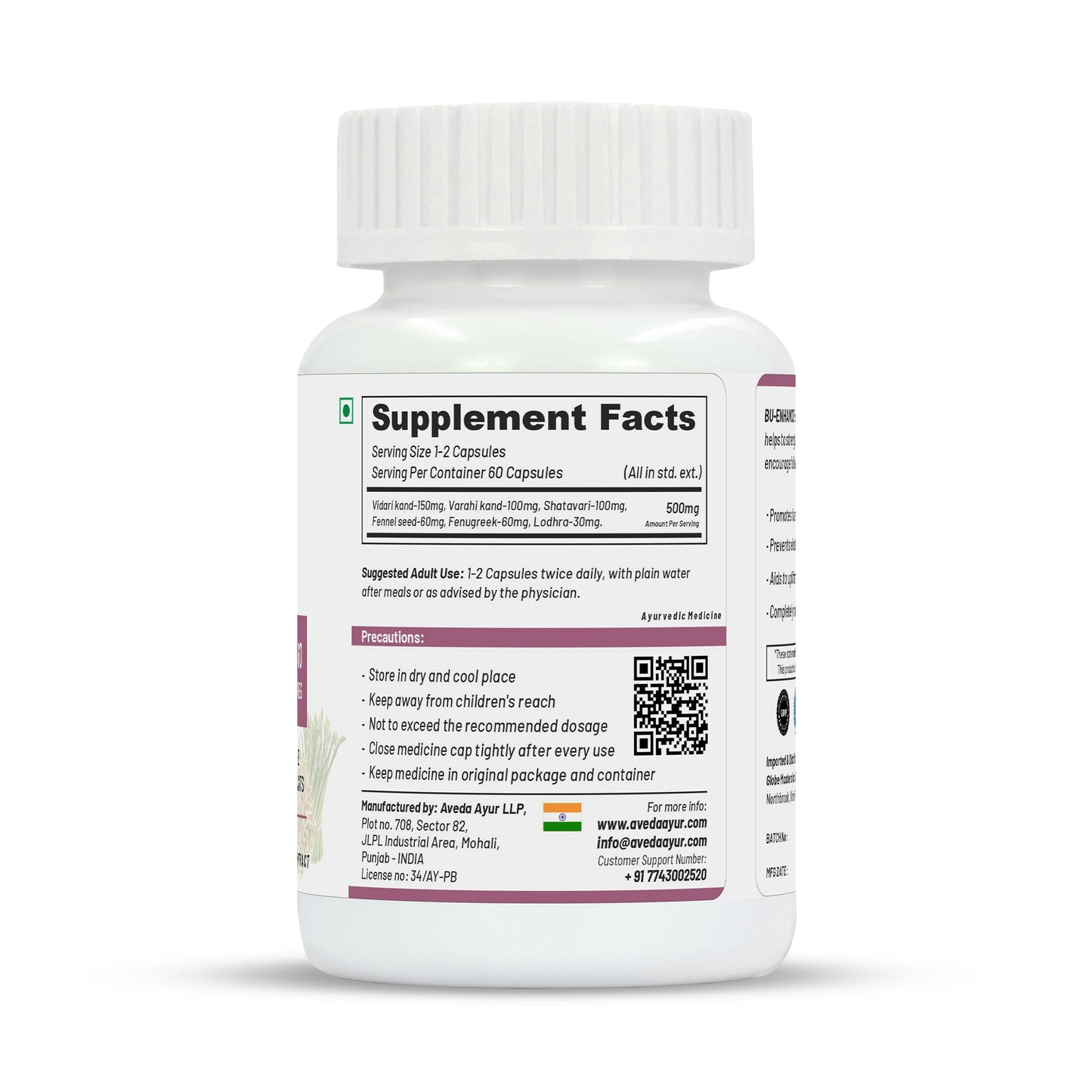 Life Aveda Premium BU-Enhance Capsules - Swadesiicart