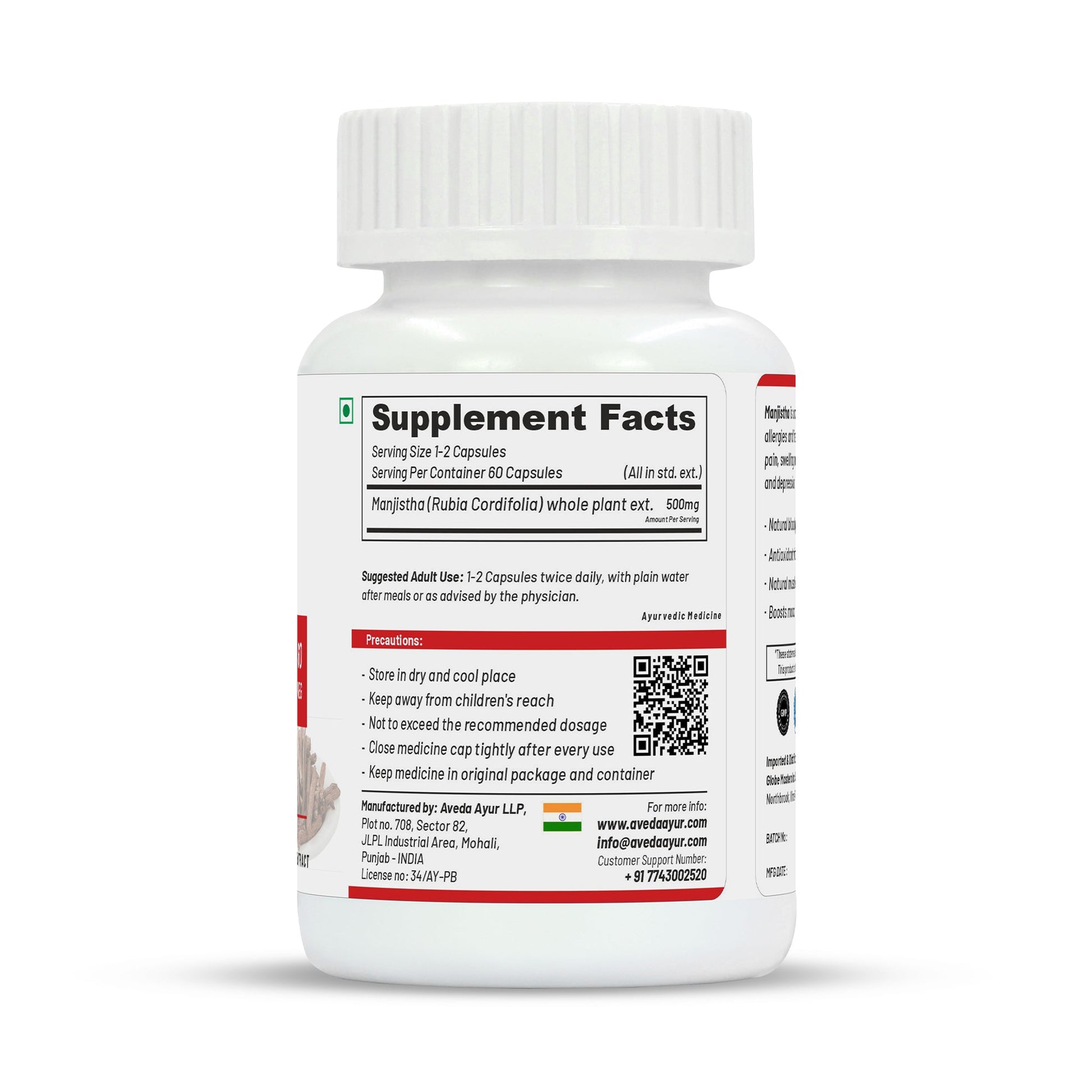 Life Aveda Premium Manjistha Capsules | Swadesiicart