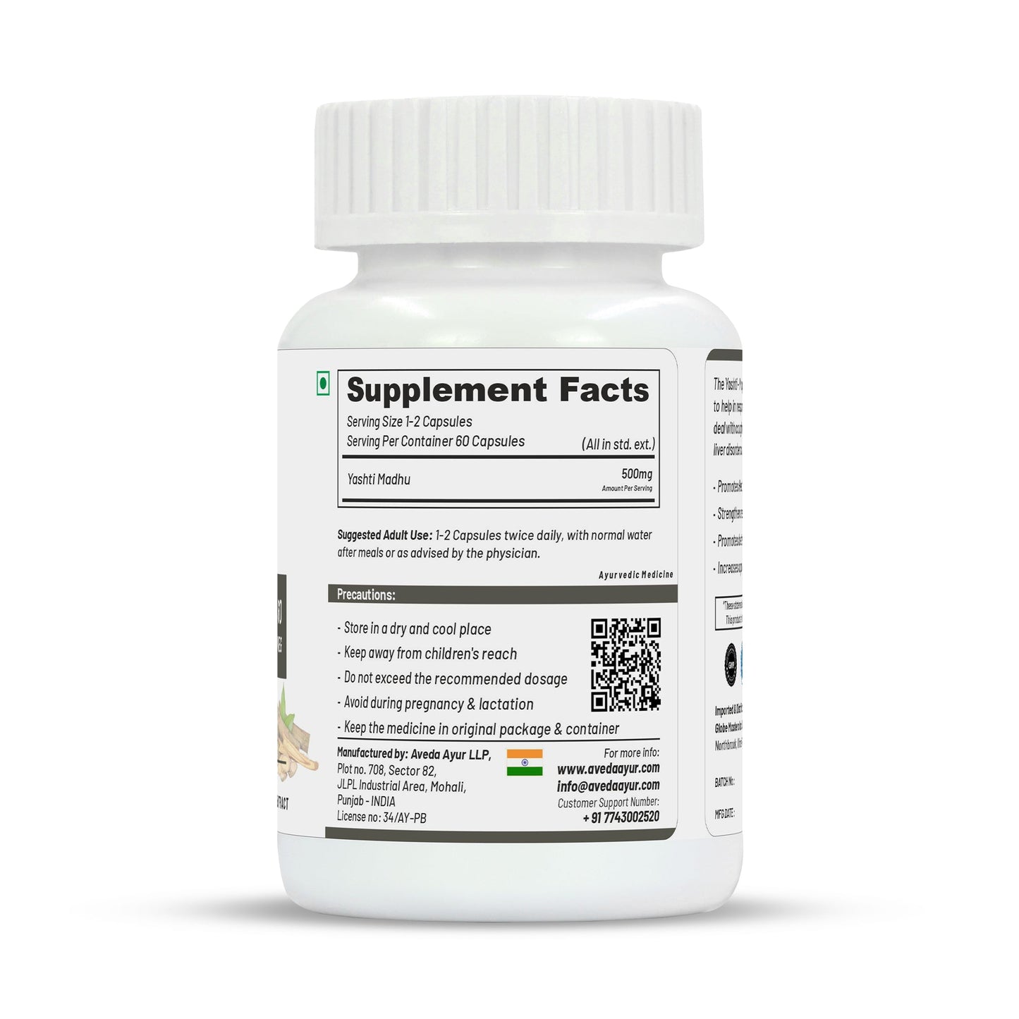 Life Aveda Yasthi-M Capsules - Swadesiicart
