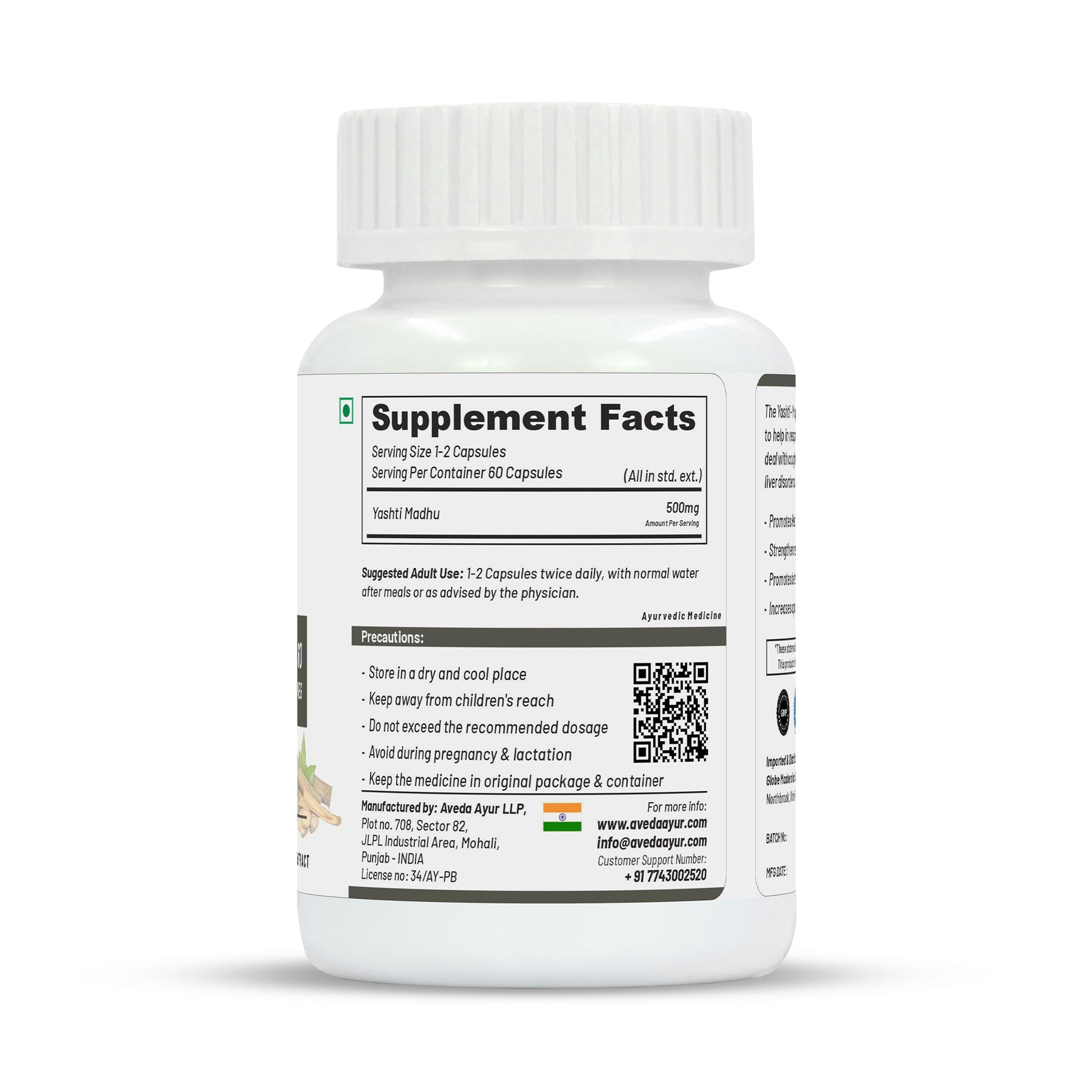 Life Aveda Yasthi-M Capsules - Swadesiicart