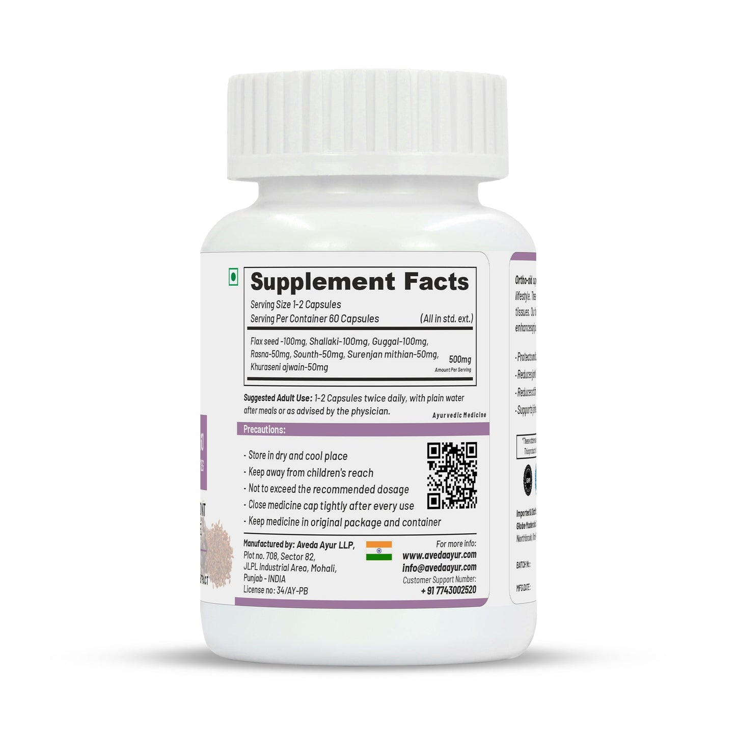 Life Aveda Premium Ortho Aid Capsules - Swadesiicart