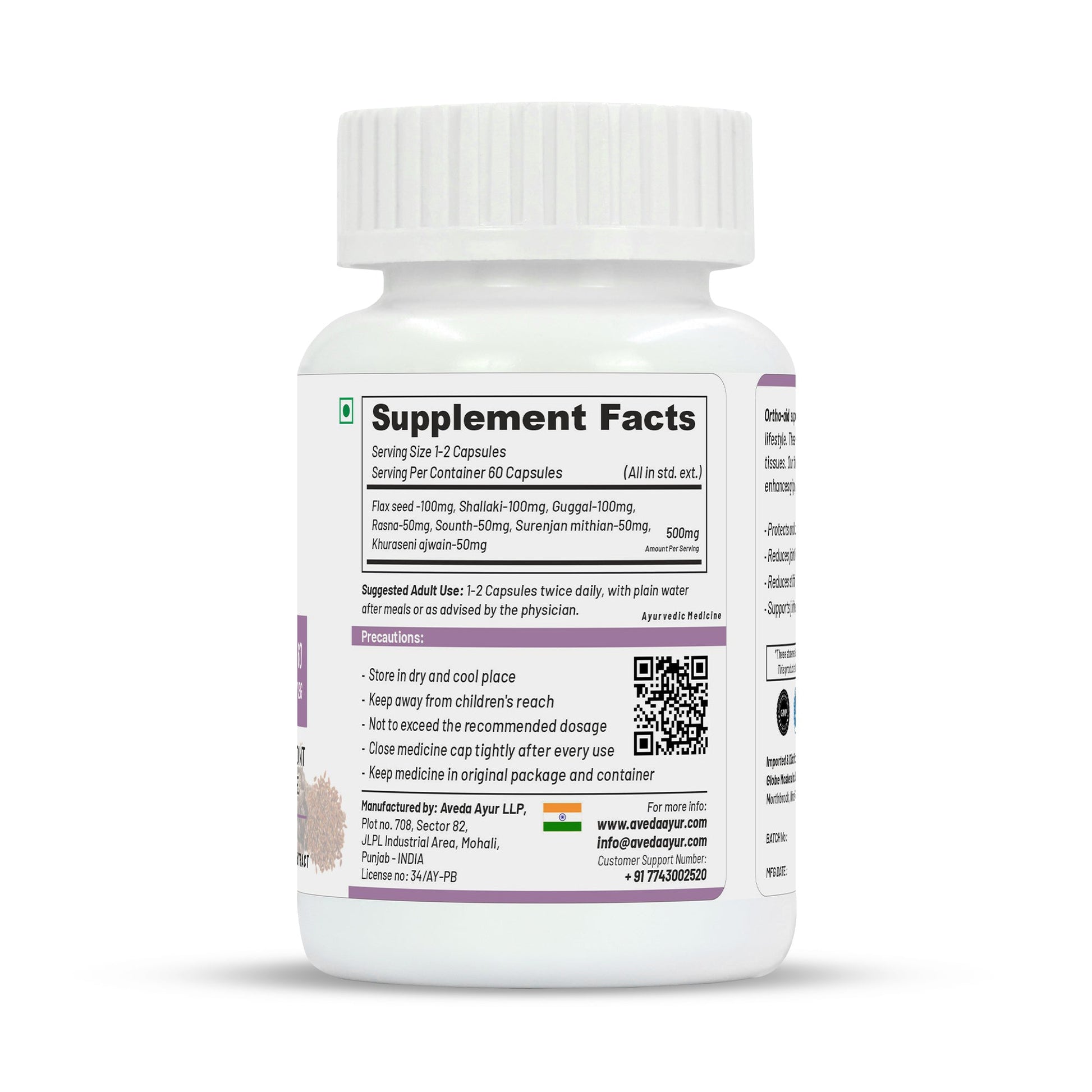 Life Aveda Premium Ortho Aid Capsules - Swadesiicart