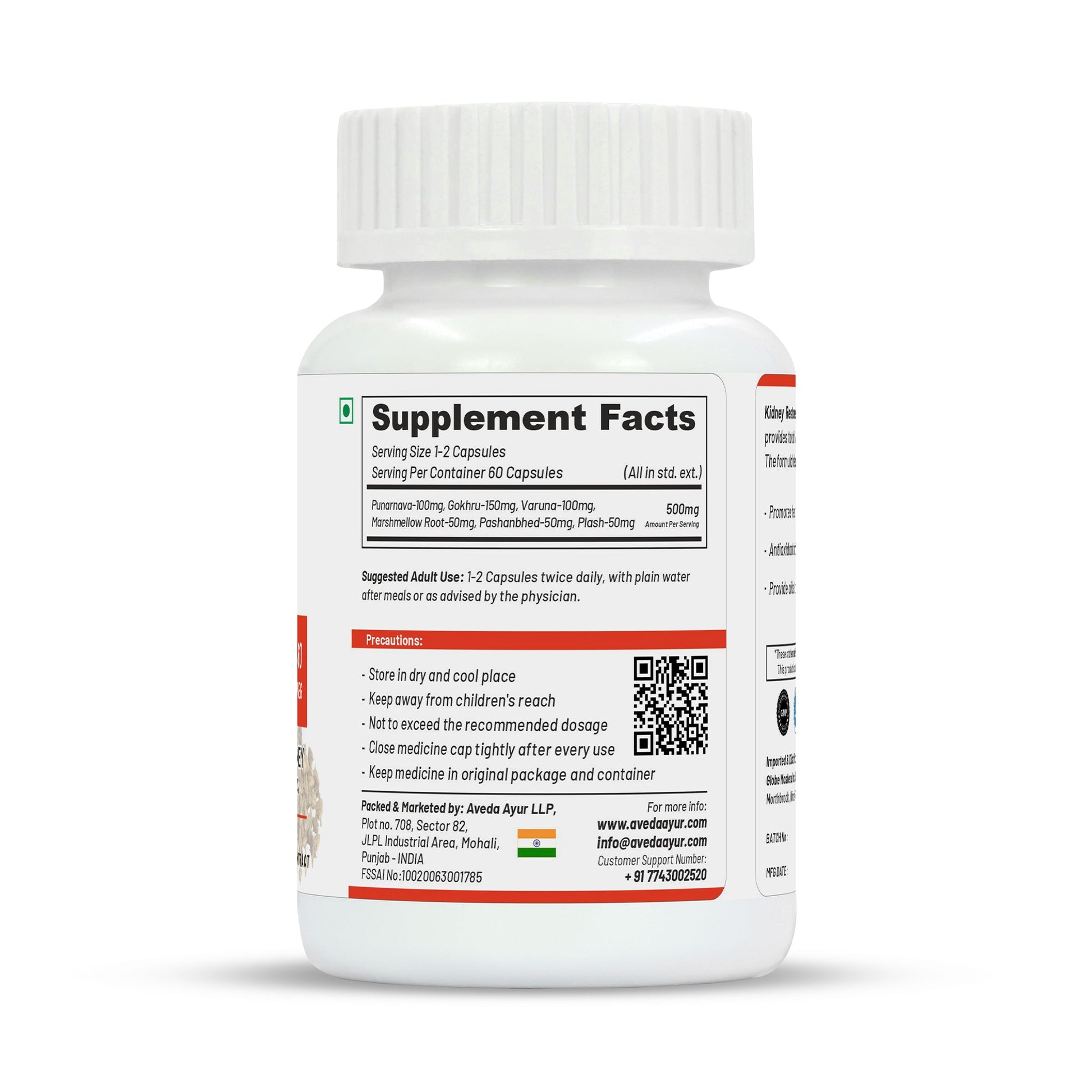 Life Aveda Premium Kidney Restore Capsules - Swadesiicart