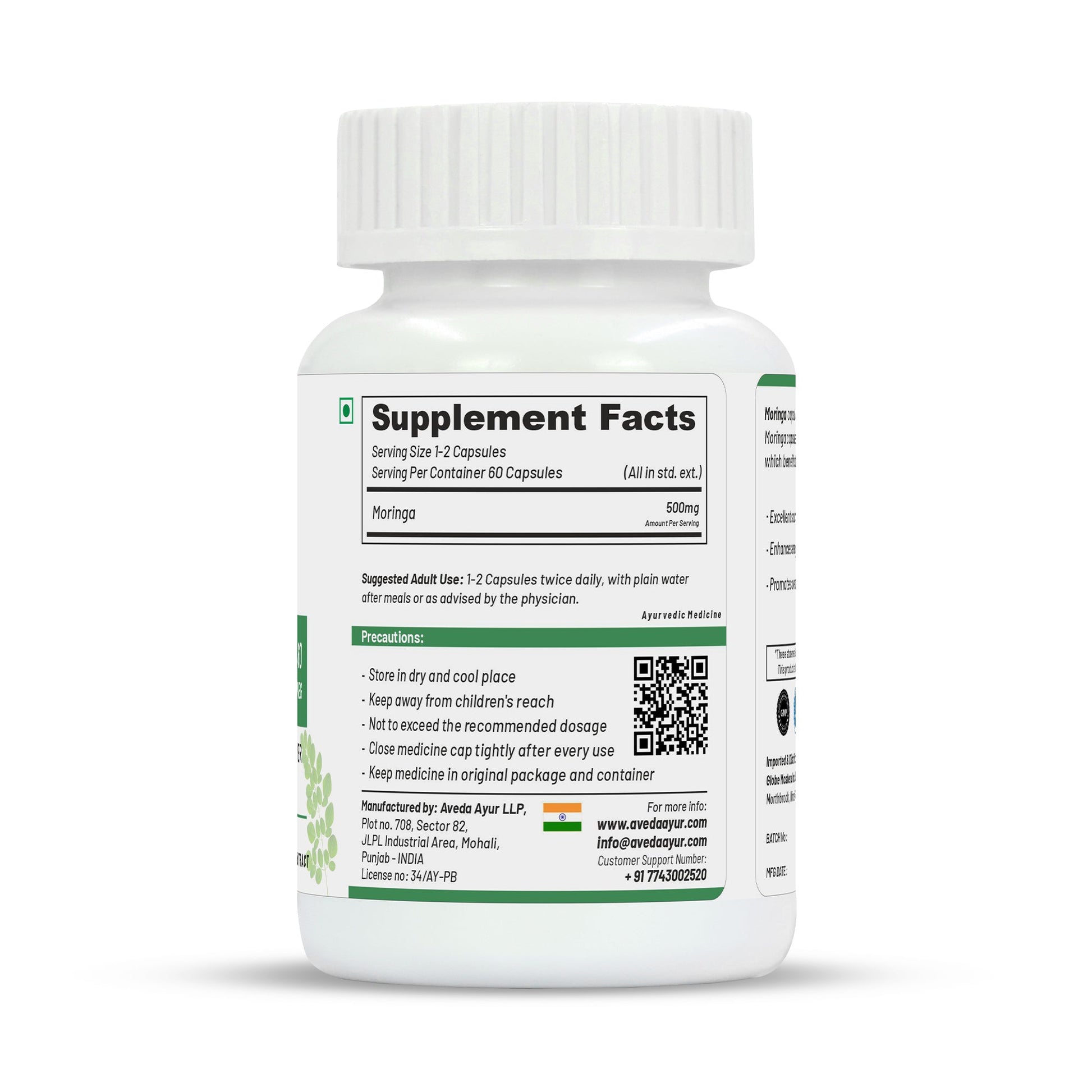 Life Aveda Premium Moringa Capsules - Swadesiicart