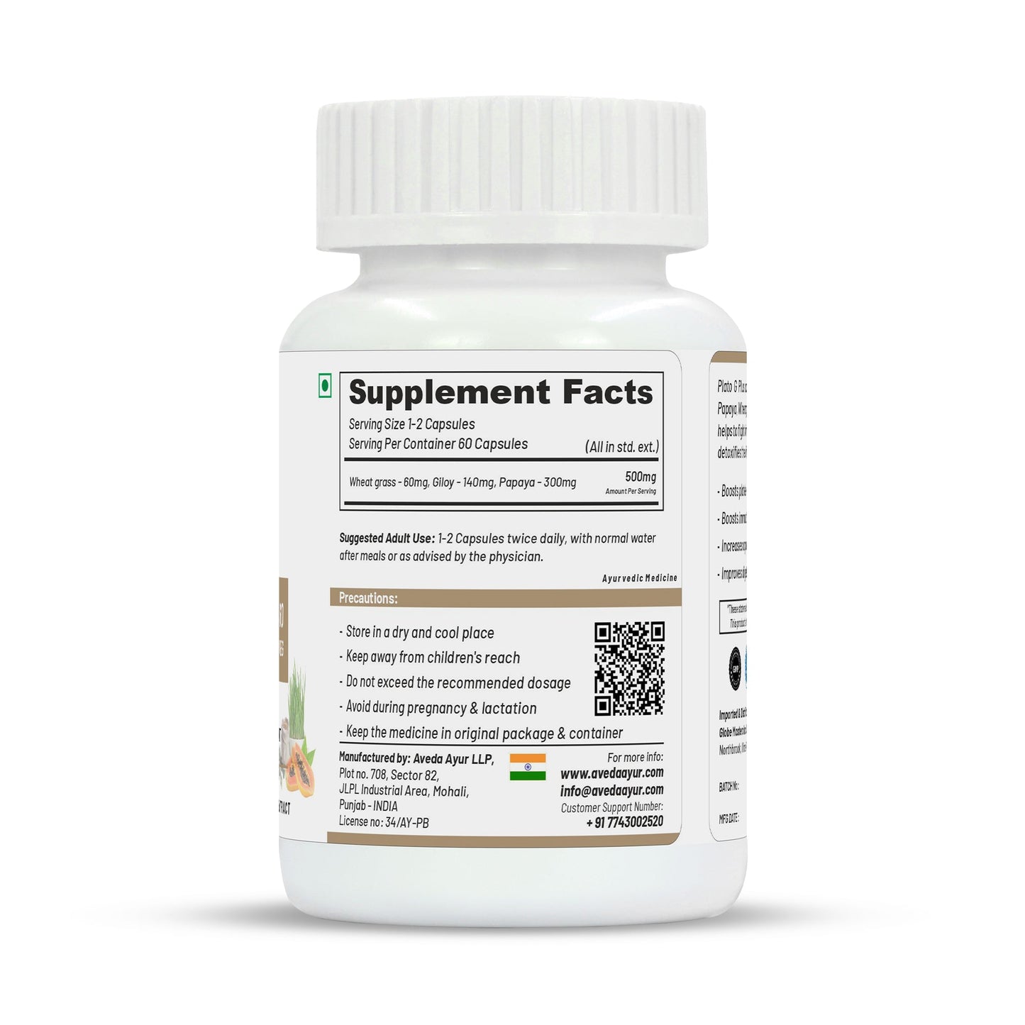 Life Aveda Plato G Plus Veg Capsules - Swadesiicart