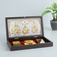 Golden Peacock 24 KT Gold-Polished Laxmi, Ganesha, Saraswati Pooja Box | Swadesiicart