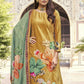 Jyoti Fashion Women's Mustard Velvet Floral Digital Printed Kurta with Trouser & Dupatta | Swadesiicart