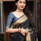 Blue Silk Woven Saree with Unstitched Blouse - Hiral Fashion | Swadesiicart