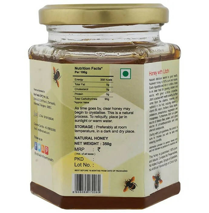 Nutriwish 100% Pure Organic Honey Litchi - Swadesiicart