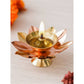 eCraftIndia Gold Toned Lotus Flower Shaped Decorative Brass Diya | Swadesiicart