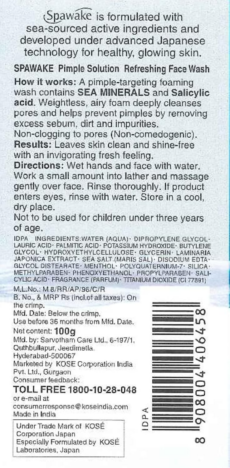 Spawake Anti Acne Care Pimple Solution Refreshing Face Wash - Swadesiicart