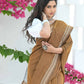 Beatitude Brown Cotton Handloom Saree