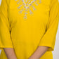 Yellow Viscose Silk Embroidery with Thread and sequence Stitched Suit With Dupatta - Tanisha | Swadesiicart