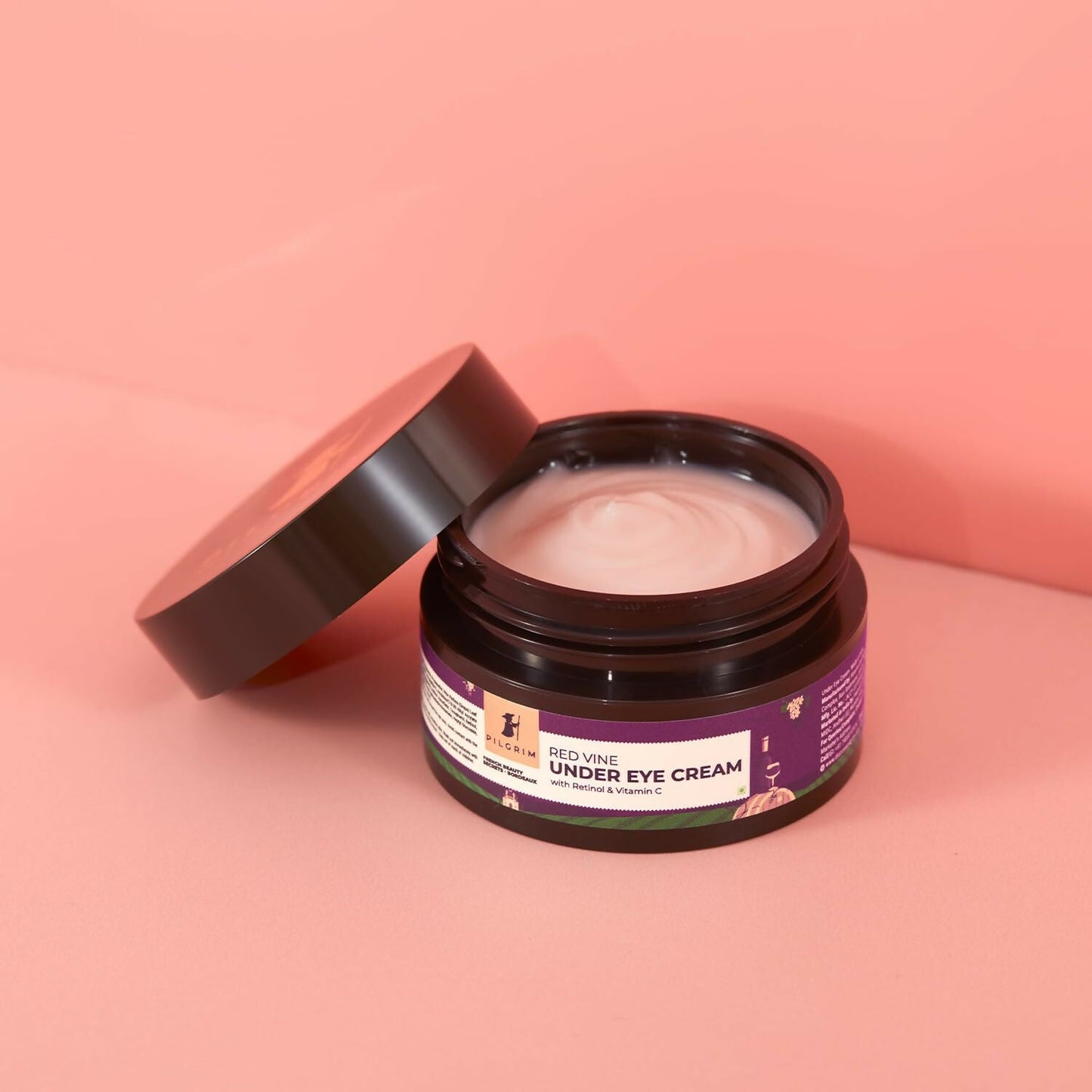 Pilgrim Red Vine Under Eye Cream with Retinol & Vitamin C For Dark Circles, Wrinkles, & Puffy Eyes - Swadesiicart