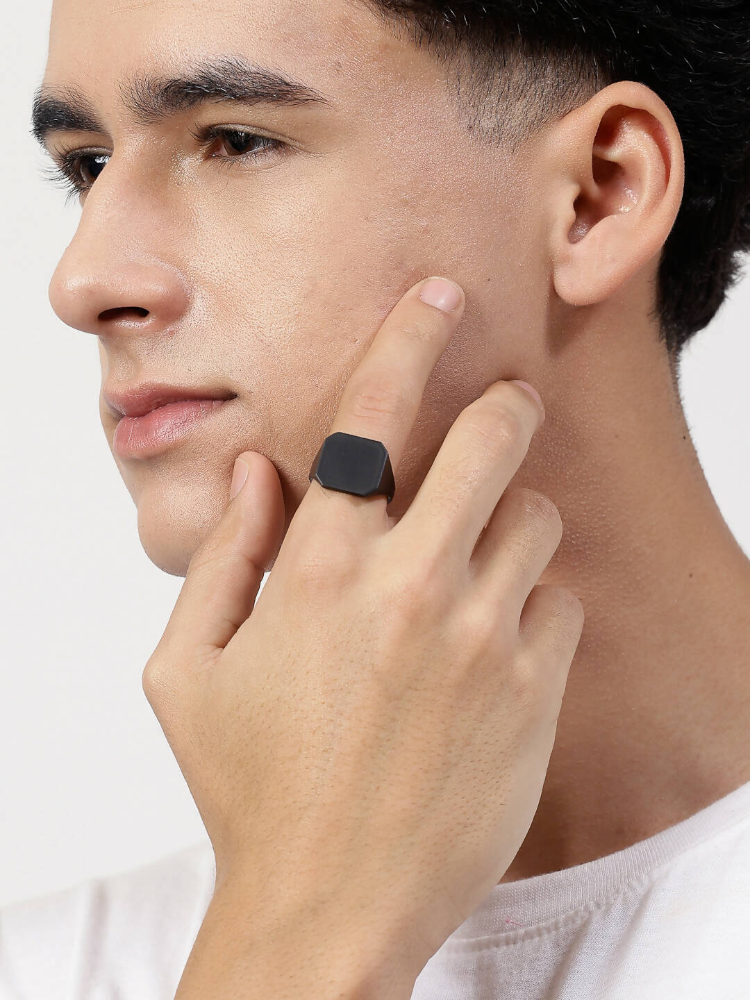 NVR Men's Black Metal Ring - NR Retail-NVR