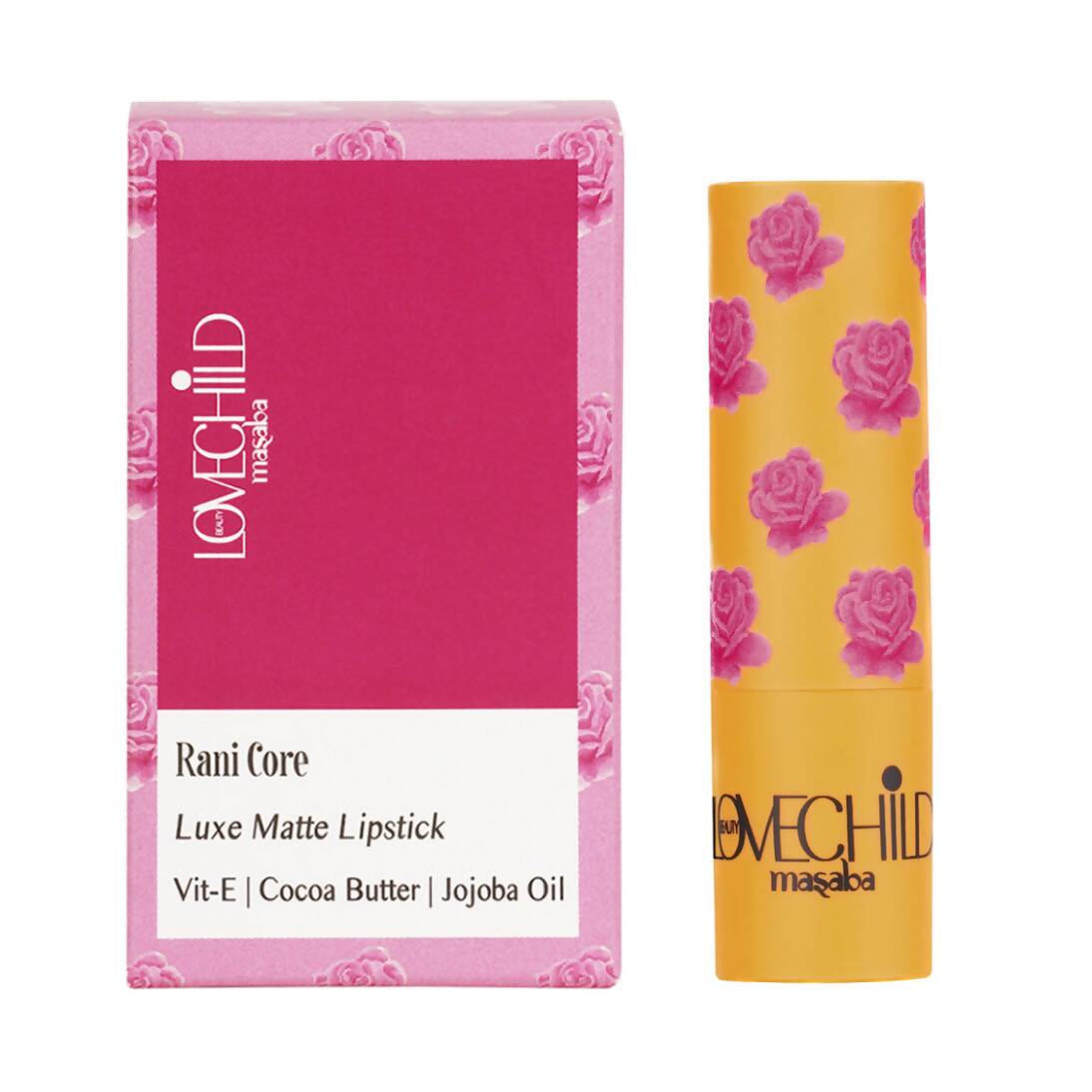 LoveChild By Masaba Gupta Rani Core Luxe Matte Lipstick - Poppy Pink | Swadesiicart