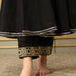 Pomcha Jaipur Black Saadgi Sunheri Lace Black Anarkali Set | Swadesiicart