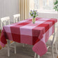 Airwill 100% Cotton Checkered Pattern 4 Seater Square Table Cover - Red & Pink