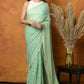 Very Much Indian Designer Mul Cotton Handloom Saree with Sequins - Sea Green | Swadesiicart