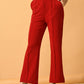 Myshka Women's Red Solid Top With Trousers - Swadesiicart
