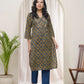 Vaasva Blue Ajrakh Cotton Printed Gathered Kurti With Pant | Swadesiicart