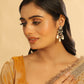 Nuyug 22K Gold Plated Ruby Grace Earrings | Swadesiicart