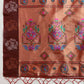Vishnu Weaves Women's Maroon Banarasi Silk Zari Woven Saree with Blouse - Swadesiicart