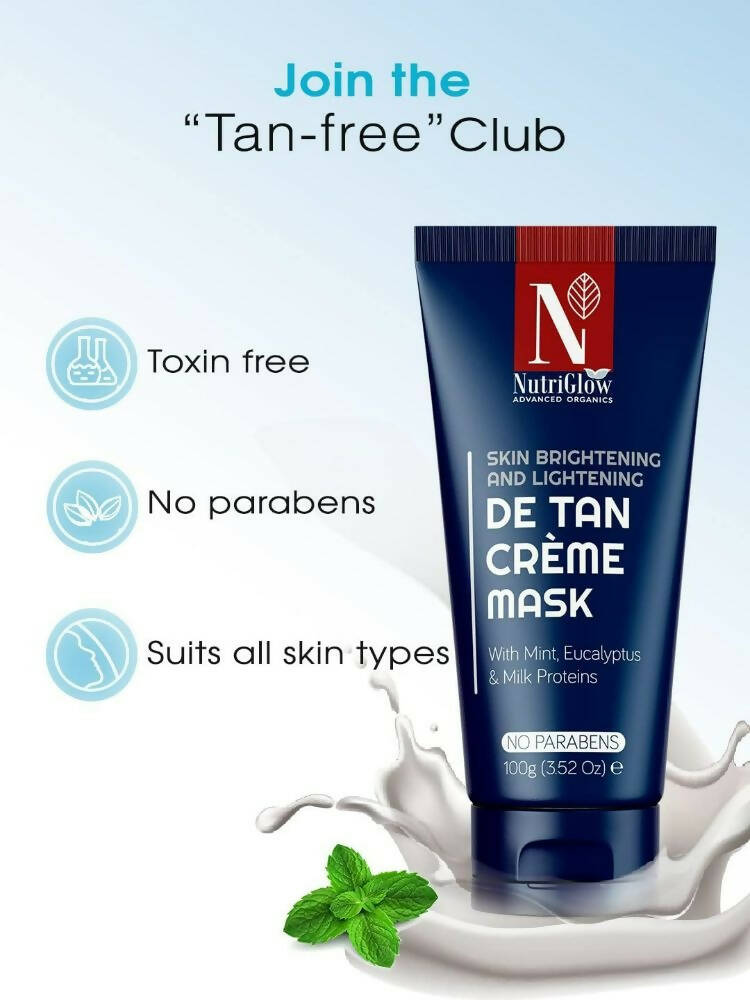 NutriGlow Advanced Organics De Tan Cream Mask - Swadesiicart