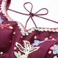 House of Panchhi Burgundy Net Multi colour Thread & Sequinse Work Lehenga & Blouse, Dupatta | Swadesiicart