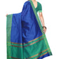 Vamika Blue Cotton Silk Weaving Saree (Manipuri Blue) | Swadesiicart