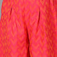 Lil Drama Folklore Girls Pink Crop Top With Pants Co-Ordinate Set - Swadesiicart