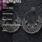 Mominos Fashion Silver-Plated Peacock Design Chandbali Earrings - Swadesiicart