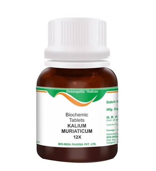 Bio India Homeopathy Kalium Muriaticum Biochemic Tablets | Swadesiicart