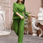 Green Crush Plain Top with Matching Bottom - Eesha - Swadesiicart